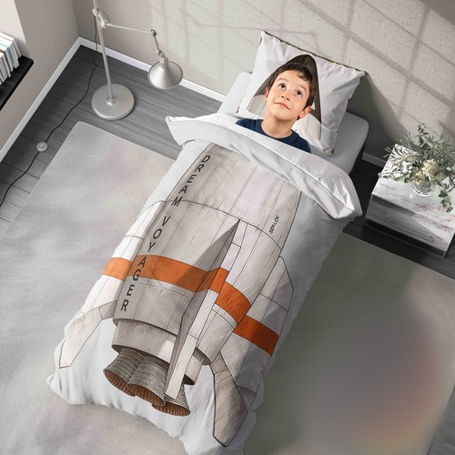 Spaceship duvet cover - spaceship,